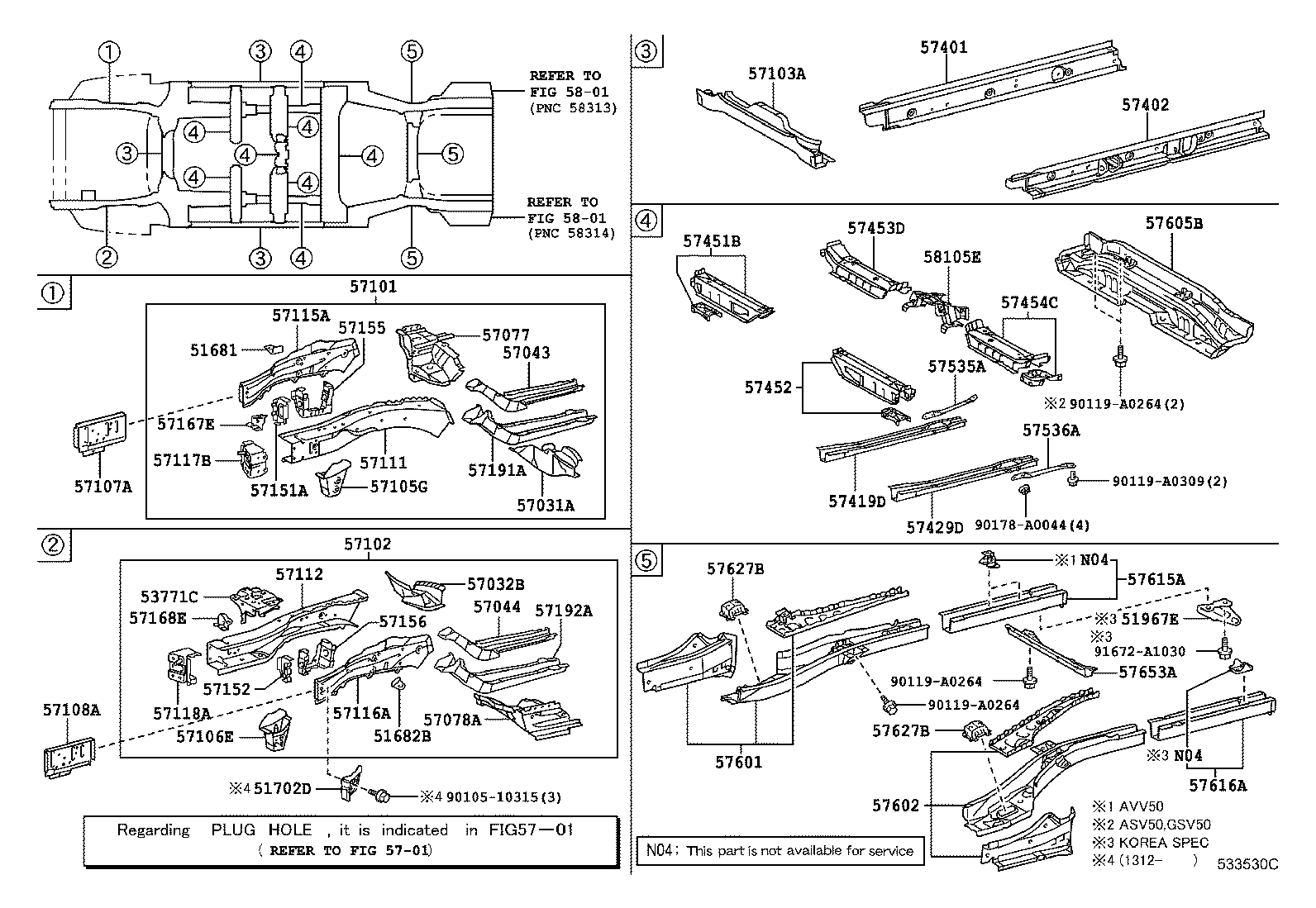 51967-0E040 HOOK, TRANSPORT, REAR RH product image