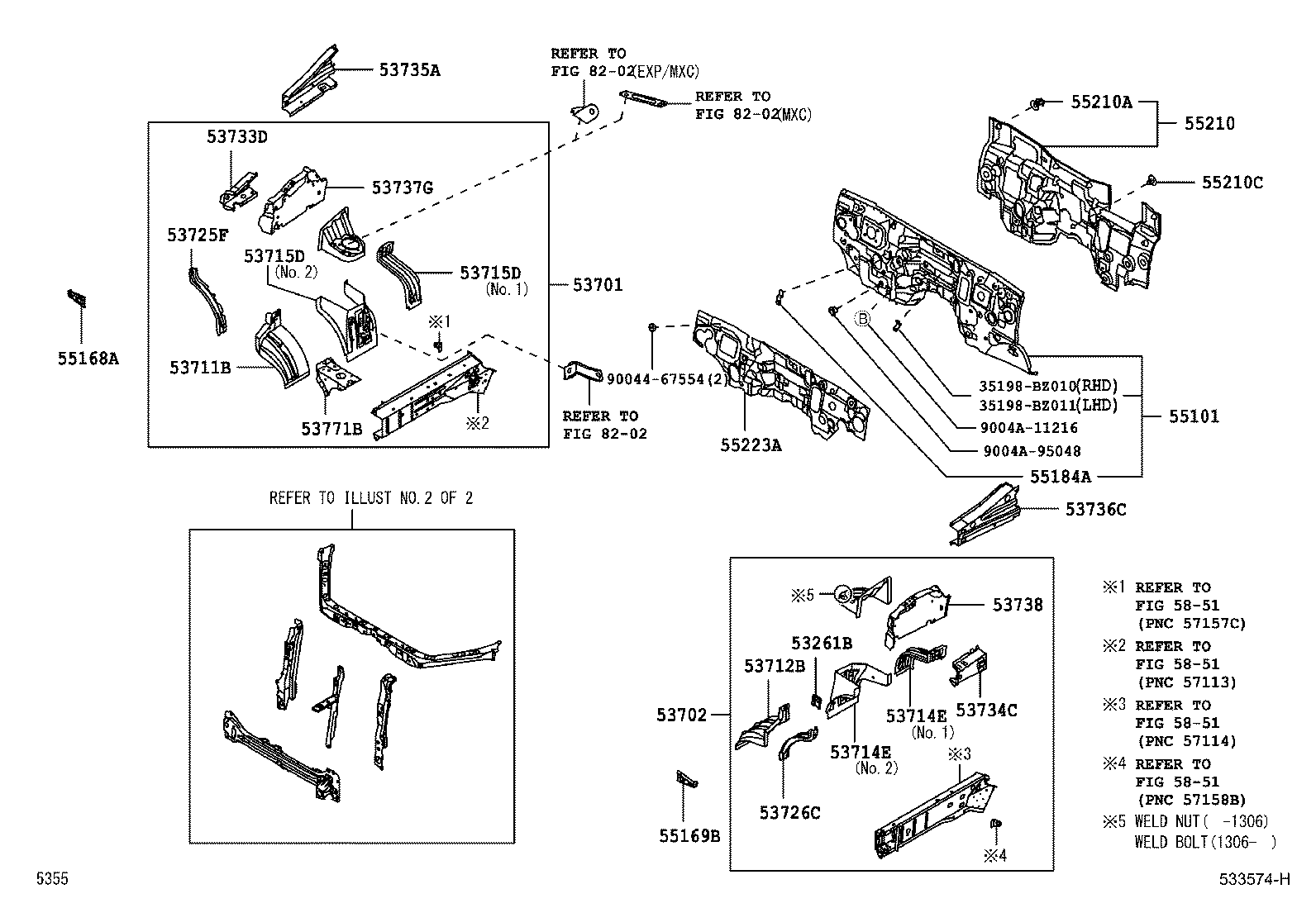 53208-BZ110 SUPPORT SUB-ASSY, HOOD LOCK product image