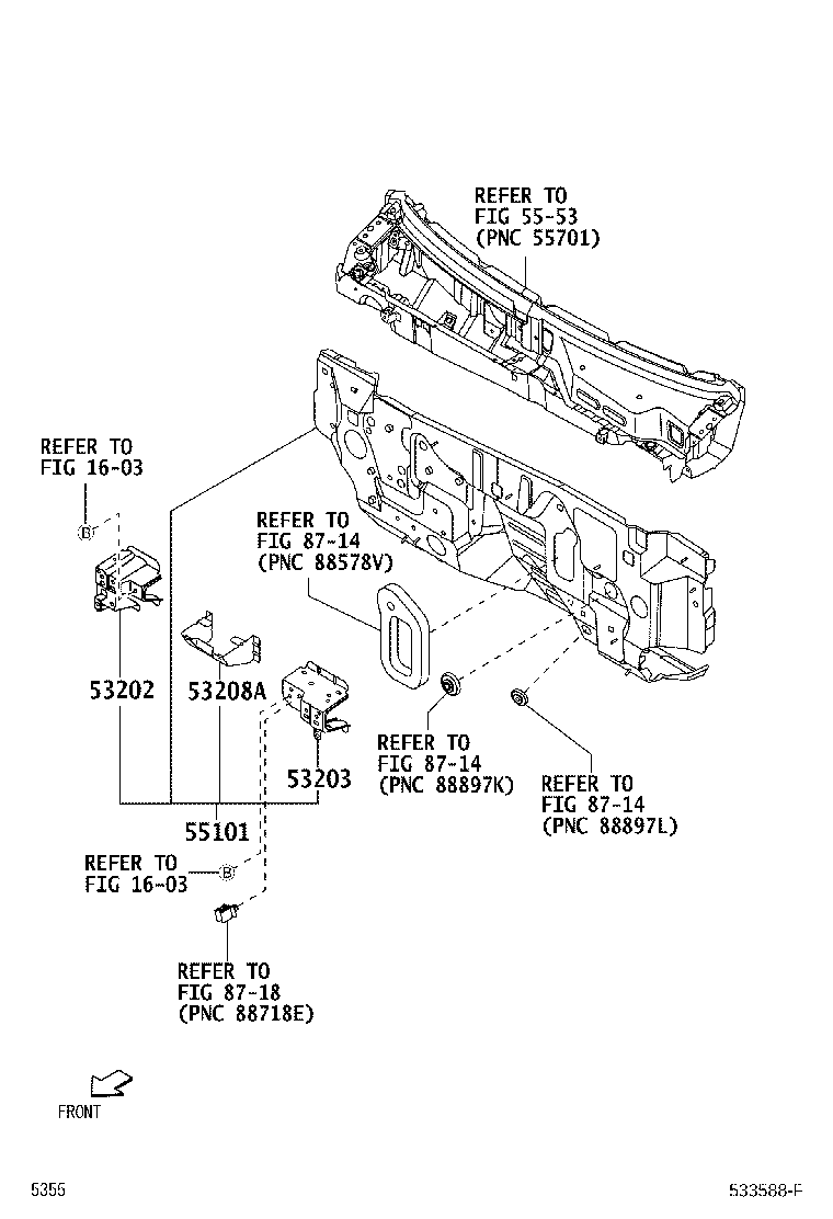 53215-B5010 SUPPORT SUB-ASSY, HOOD LOCK product image