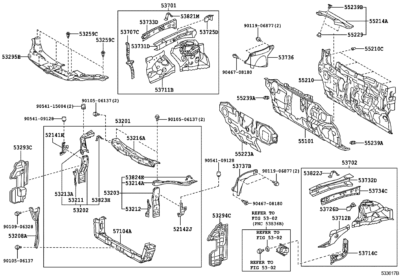 53294-06440 DEFLECTOR, RADIATOR SIDE, LH product image