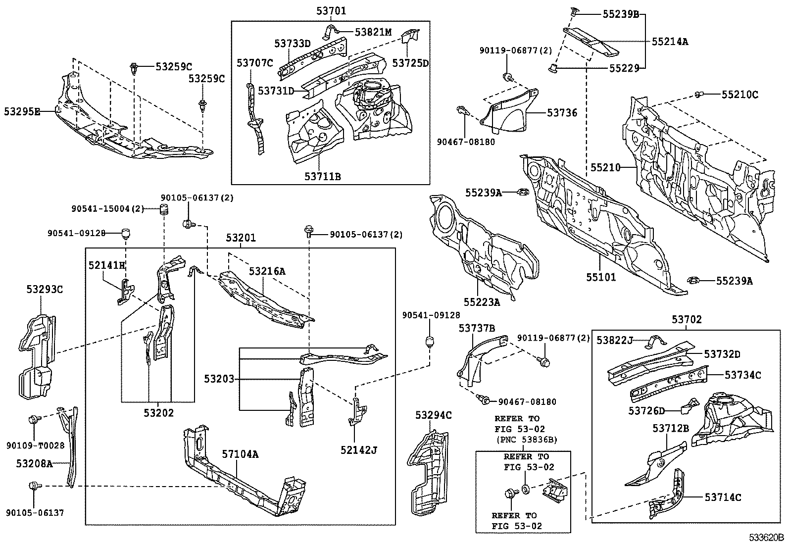 53294-06440 DEFLECTOR, RADIATOR SIDE, LH product image