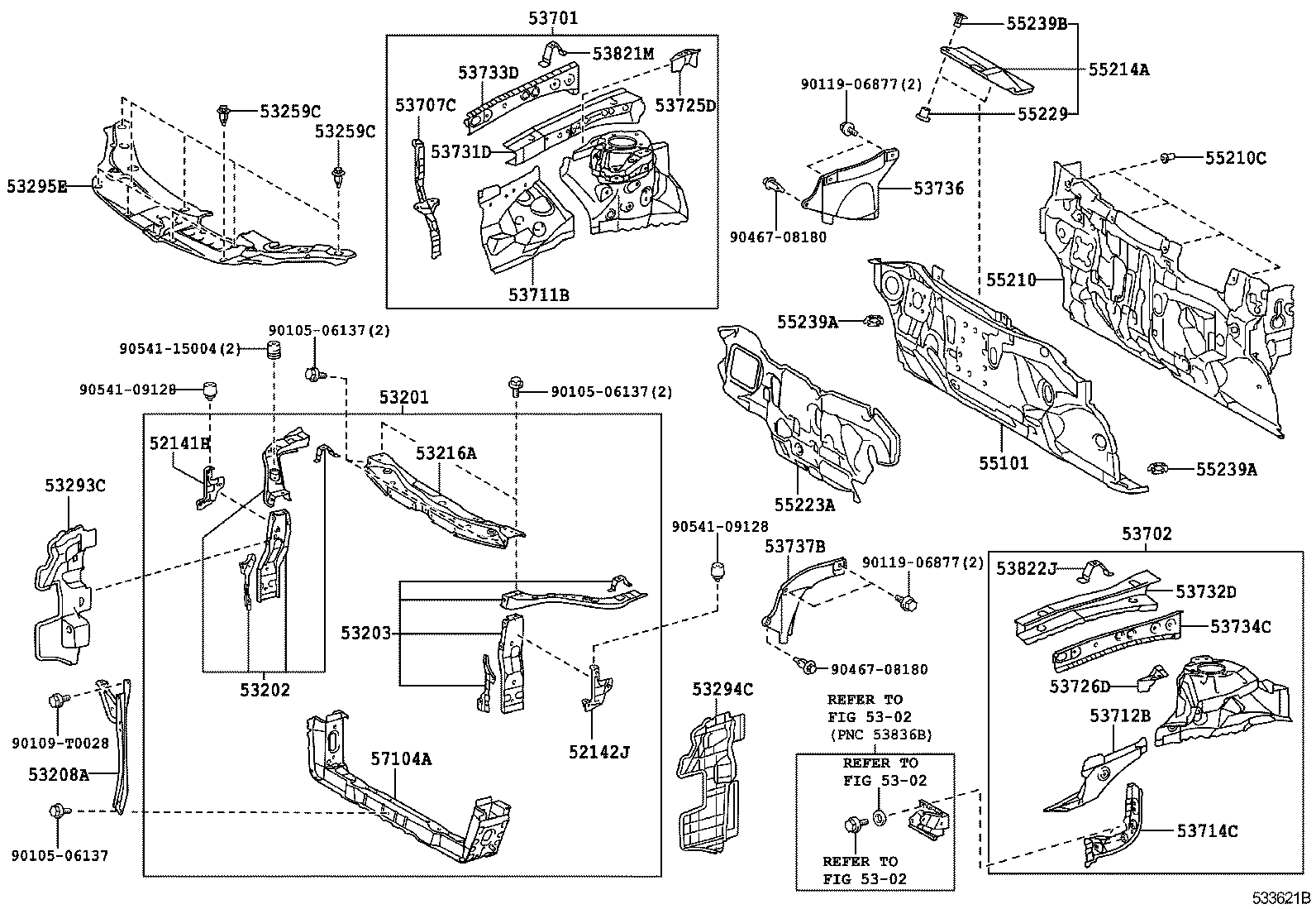 53294-06440 DEFLECTOR, RADIATOR SIDE, LH product image