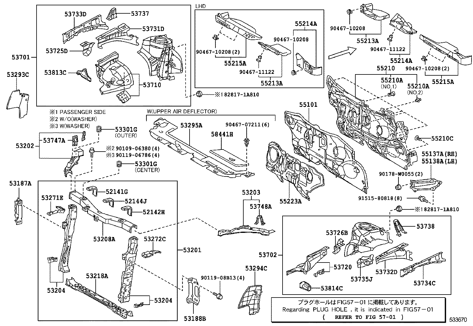 53203-02040 SUPPORT SUB-ASSY, RADIATOR, LH product image
