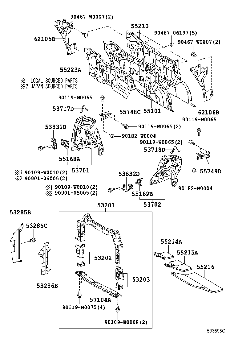 55101-0H080 PANEL SUB-ASSY, DASH product image