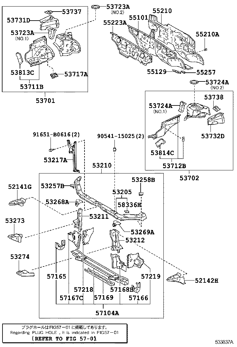 53210-02030 SUPPORT ASSY, RADIATOR product image
