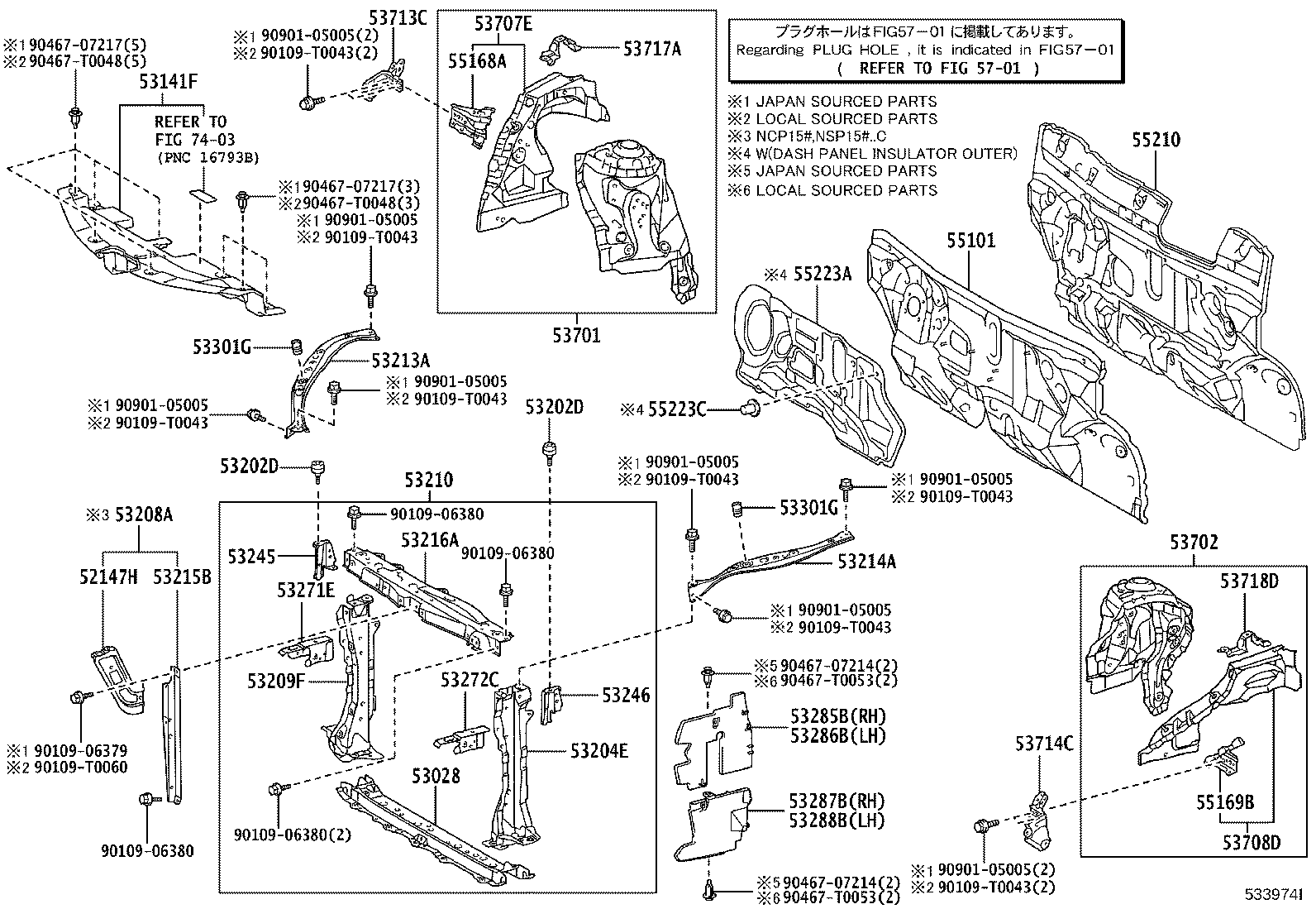 53028-0D110 SUPPORT SUB-ASSY, RADIATOR, LOWER product image