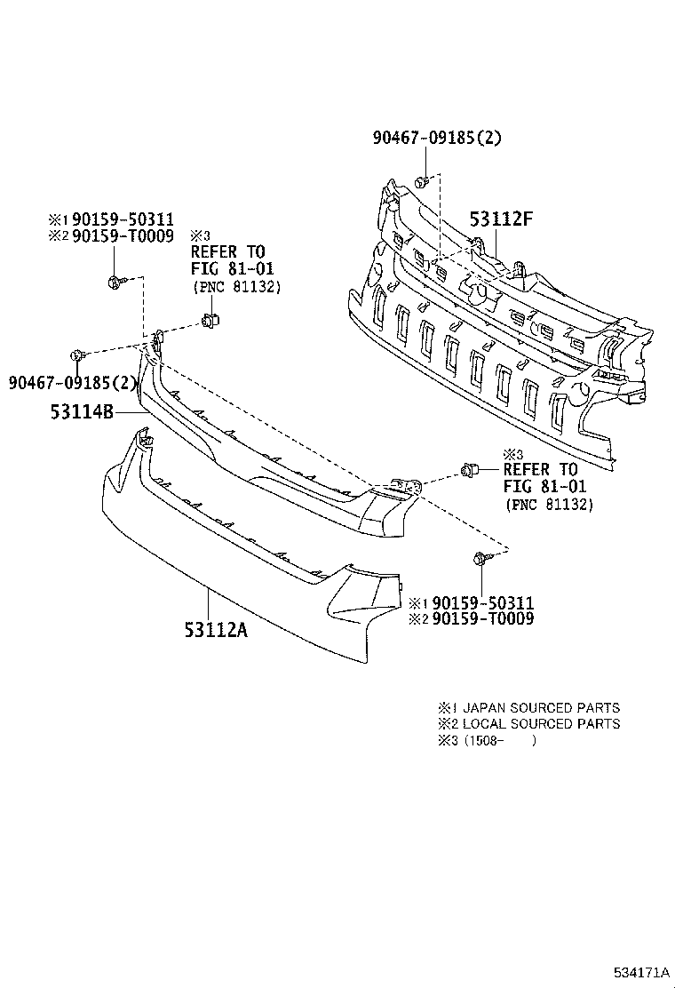 53111-26570 GRILLE, RADIATOR, LOWER product image