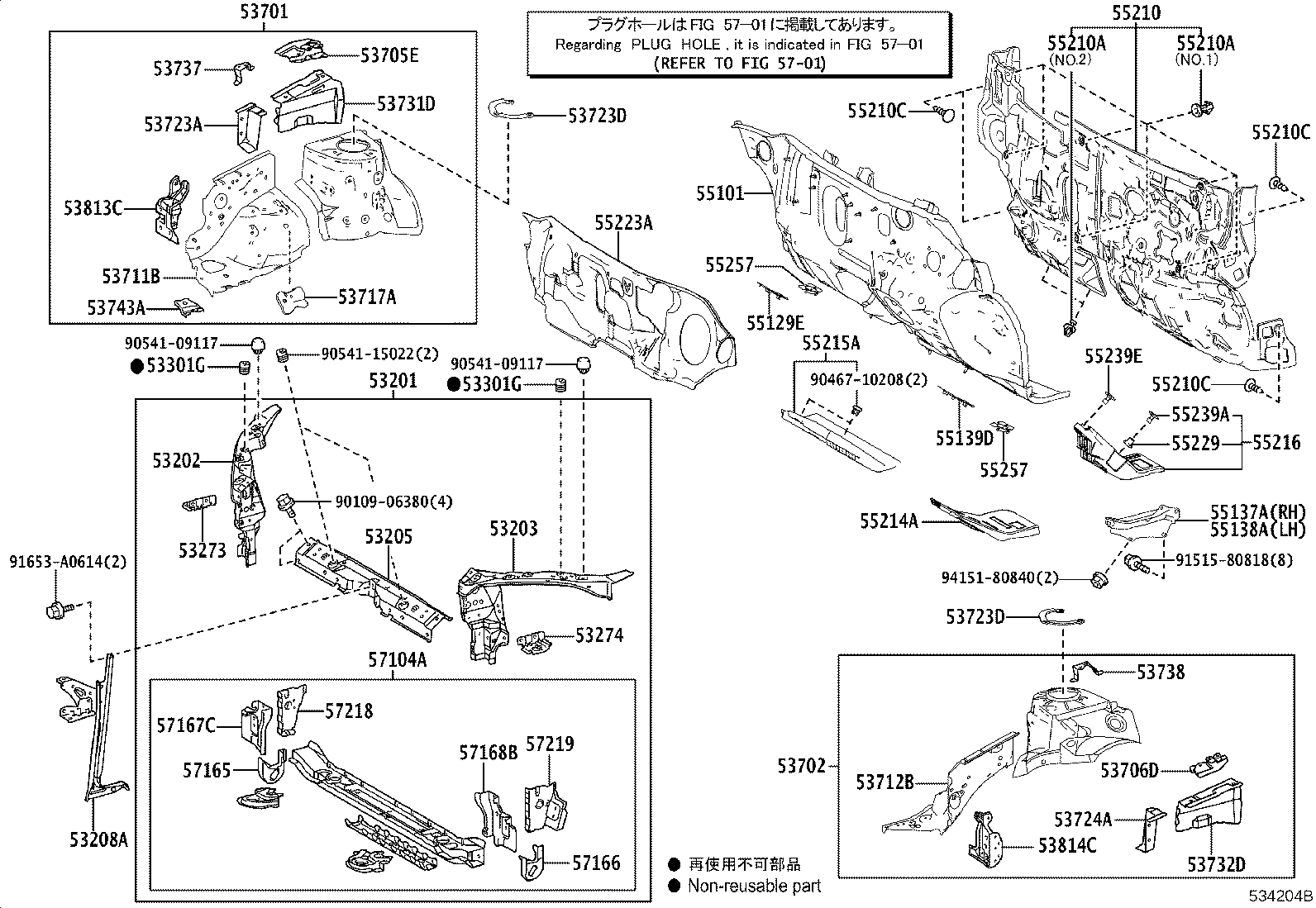 53208-02220 SUPPORT SUB-ASSY, HOOD LOCK product image