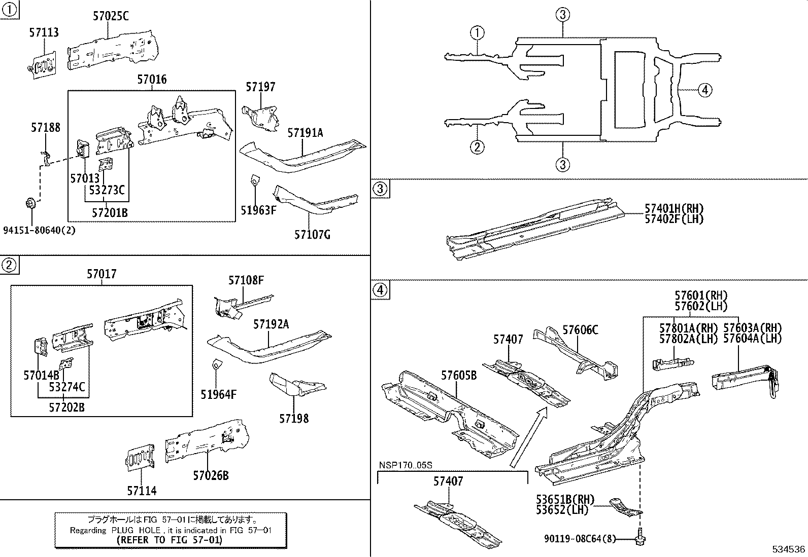 57014-52030 BRACKET SUB-ASSY, FRONT SIDE MEMBER, LH product image