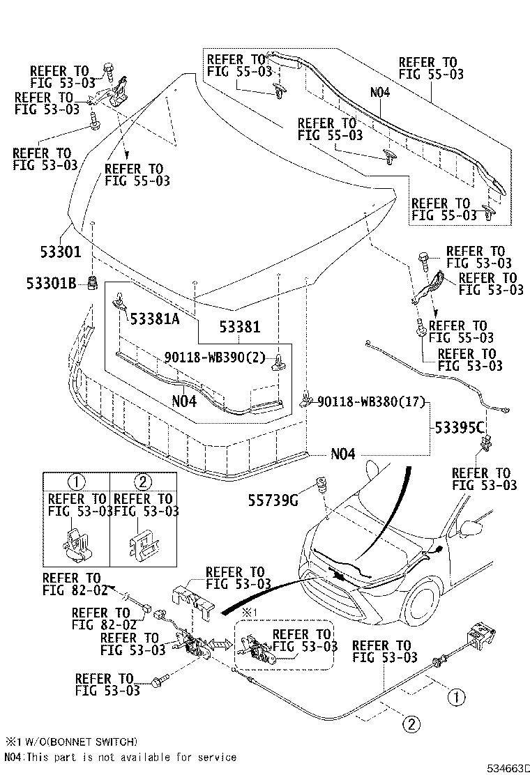 90118-WB008 CLIP(FOR HOOD TO RADIATOR SUPPORT SEAL) product image