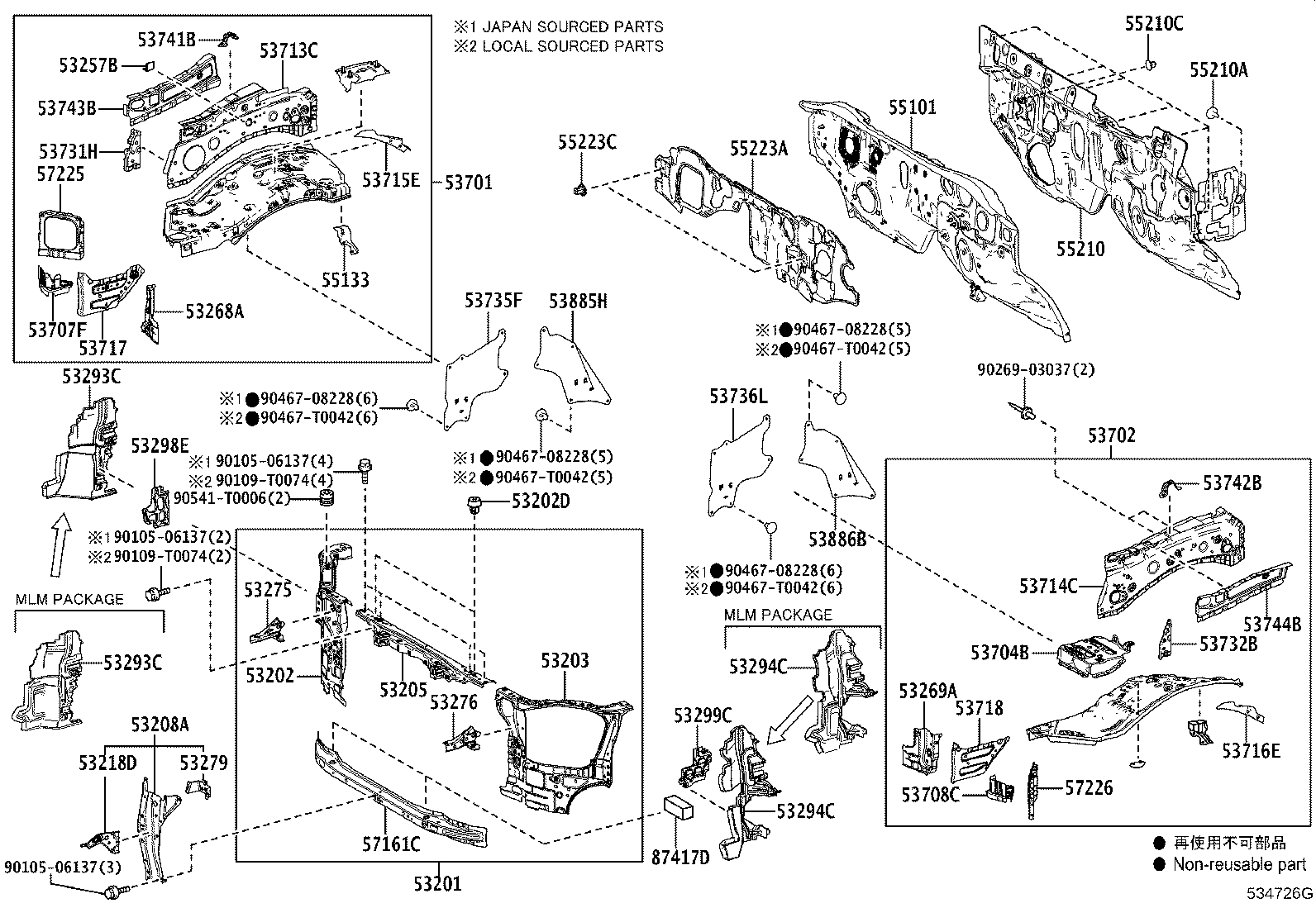 53208-KK040 SUPPORT SUB-ASSY, HOOD LOCK product image