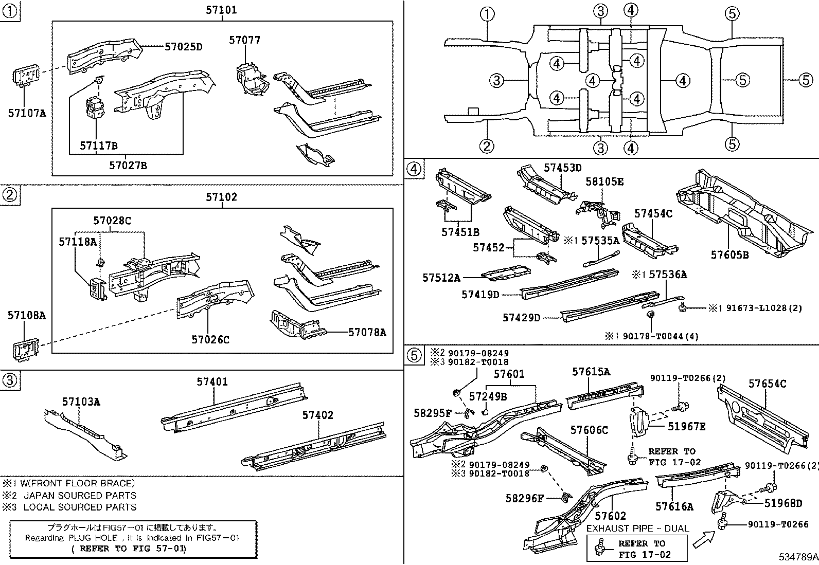 57102-06221 MEMBER SUB-ASSY, FRONT SIDE, LH product image