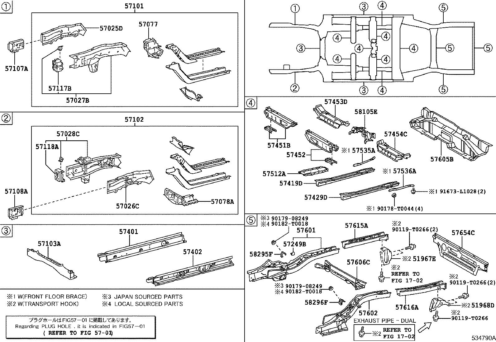 57102-06221 MEMBER SUB-ASSY, FRONT SIDE, LH product image