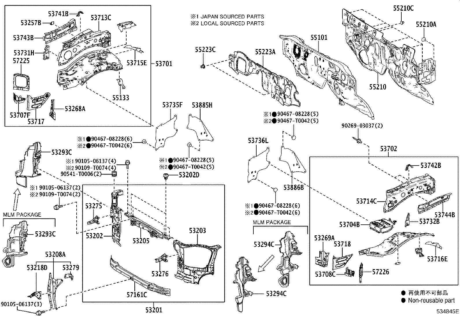 53208-KK040 SUPPORT SUB-ASSY, HOOD LOCK product image