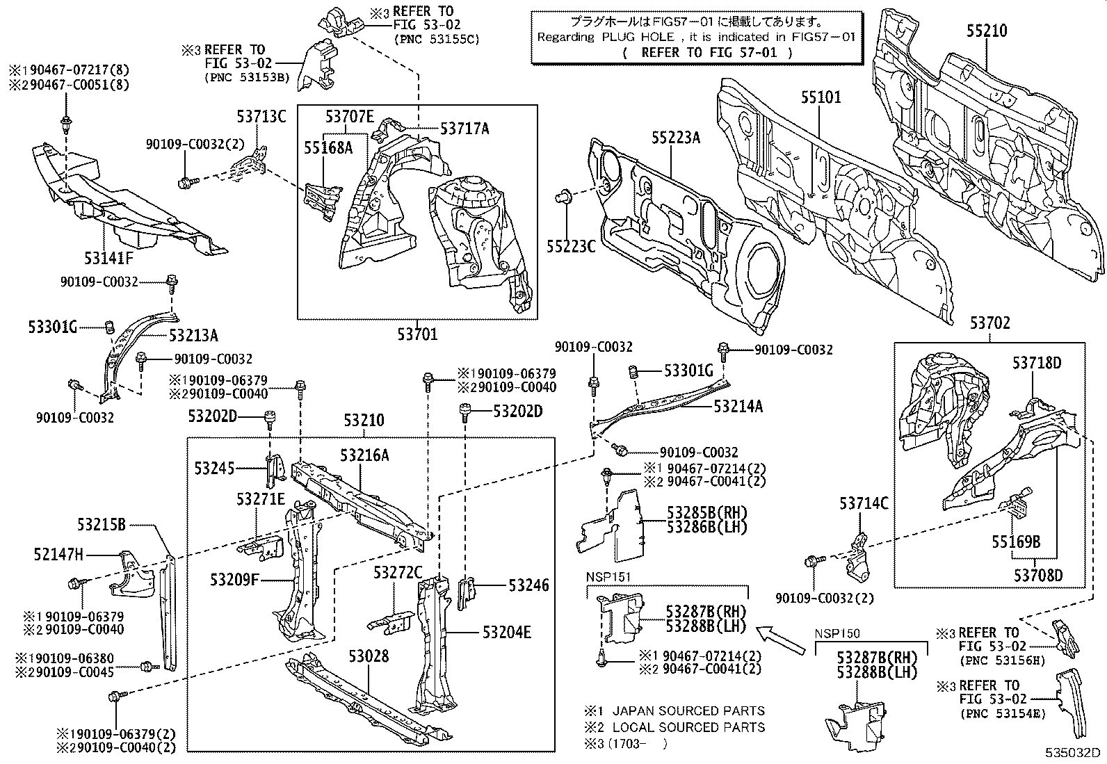 53028-0D080 SUPPORT SUB-ASSY, RADIATOR, LOWER product image