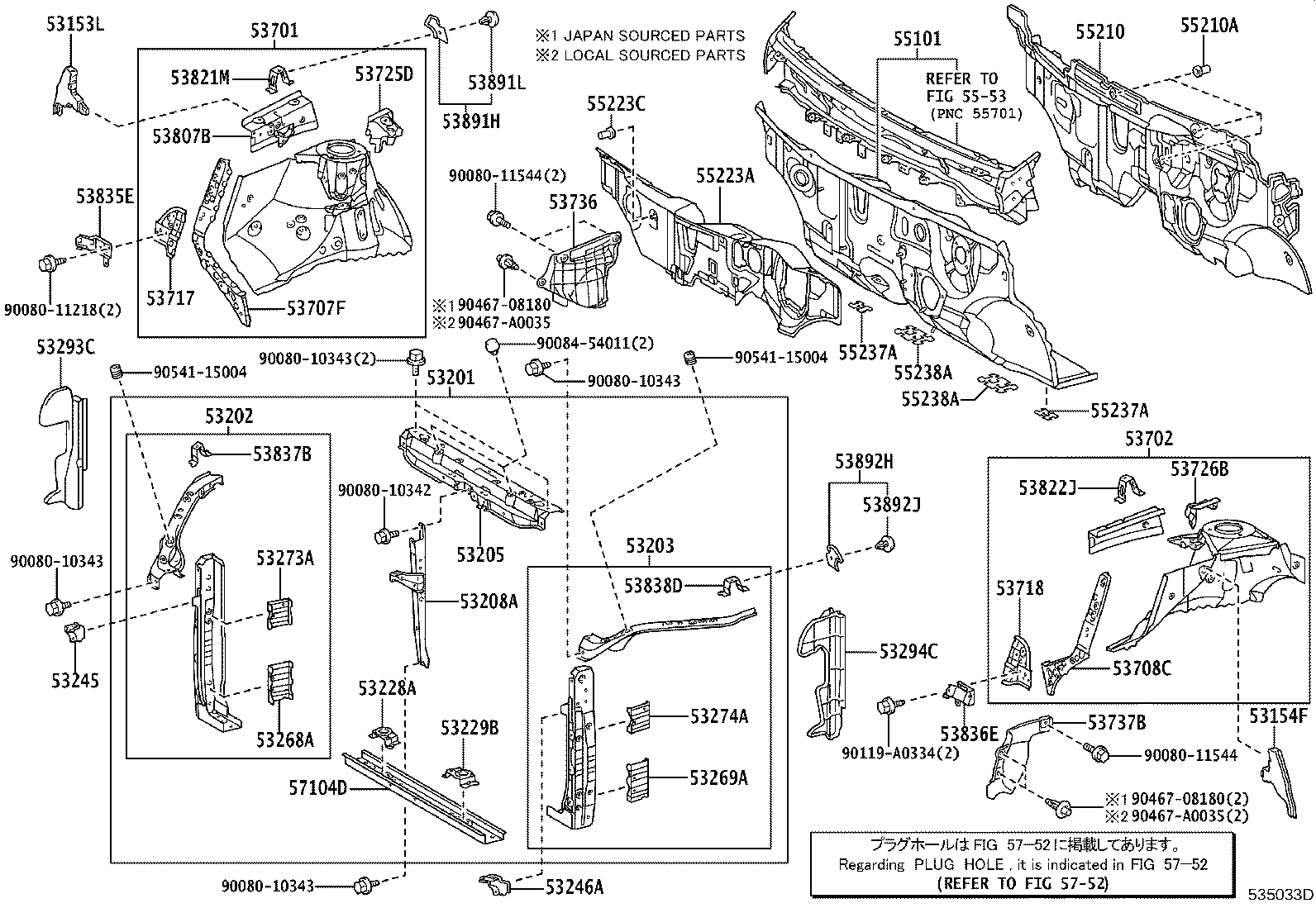 53245-08030 BRACKET, HEADLAMP, RH product image