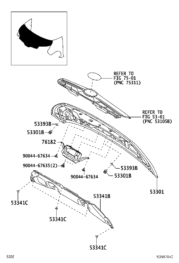 53875-B1160 LINER, FRONT FENDER, RH product image
