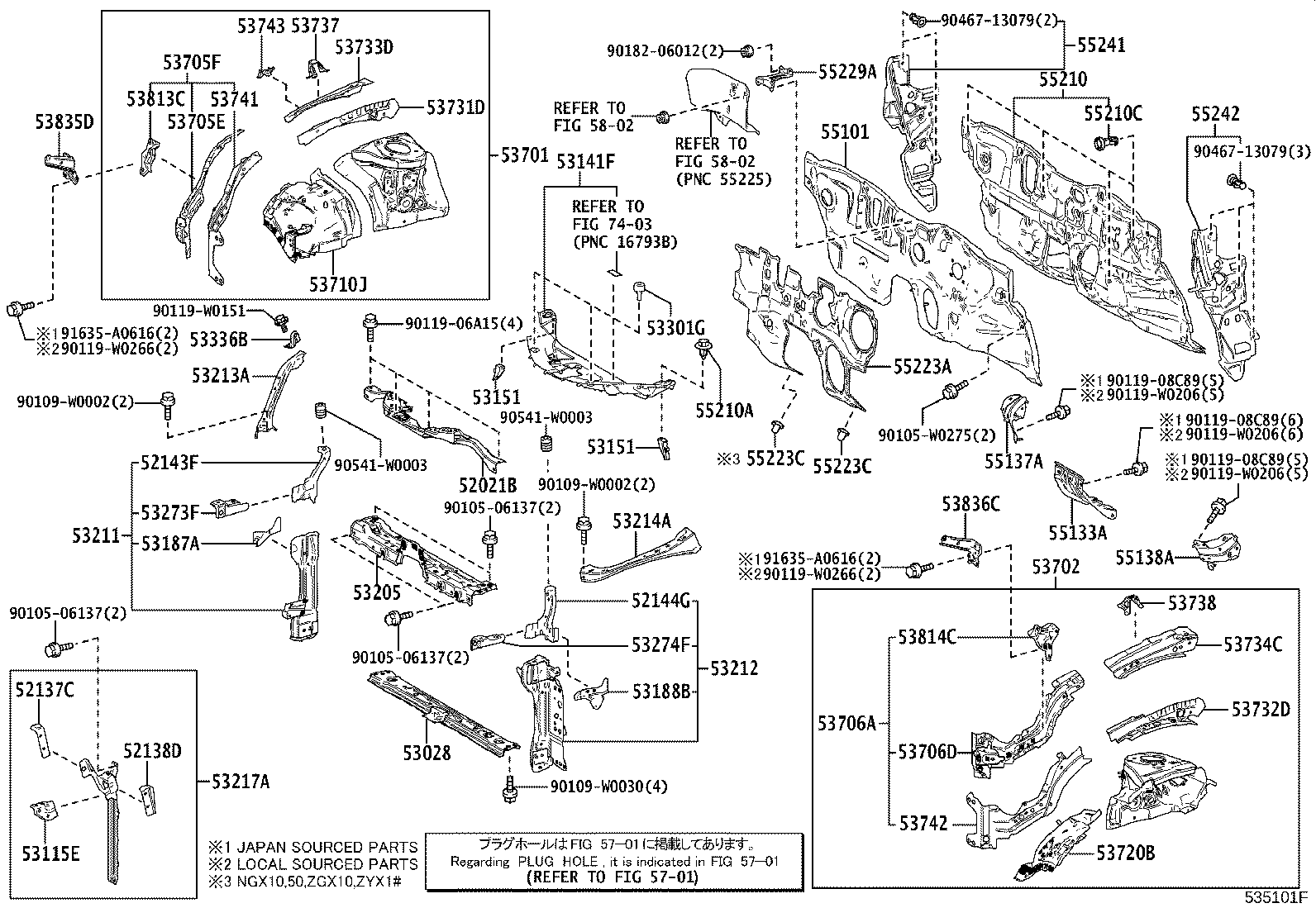 52137-F4010 BRACKET, FRONT BUMPER ARM MOUNTING, NO.3 product image