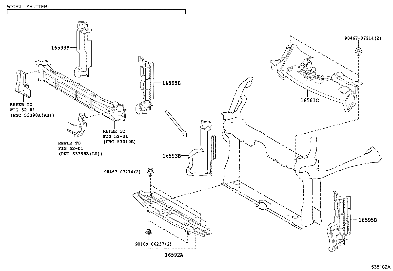 52137-F4010 BRACKET, FRONT BUMPER ARM MOUNTING, NO.3 product image