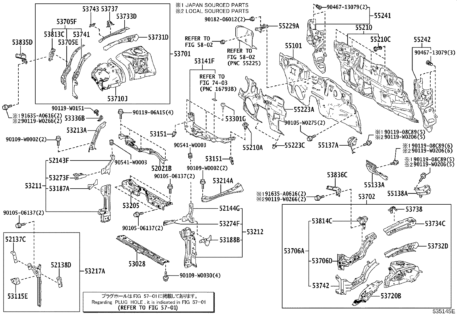 52137-F4010 BRACKET, FRONT BUMPER ARM MOUNTING, NO.3 product image