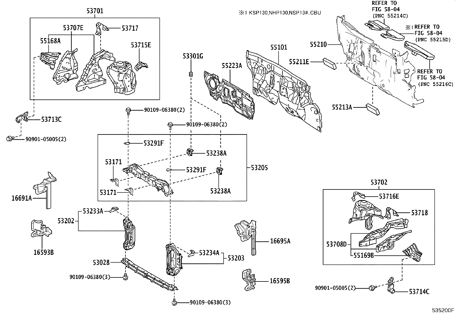 16593-21070 GUIDE, RADIATOR AIR, NO.1 RH product image