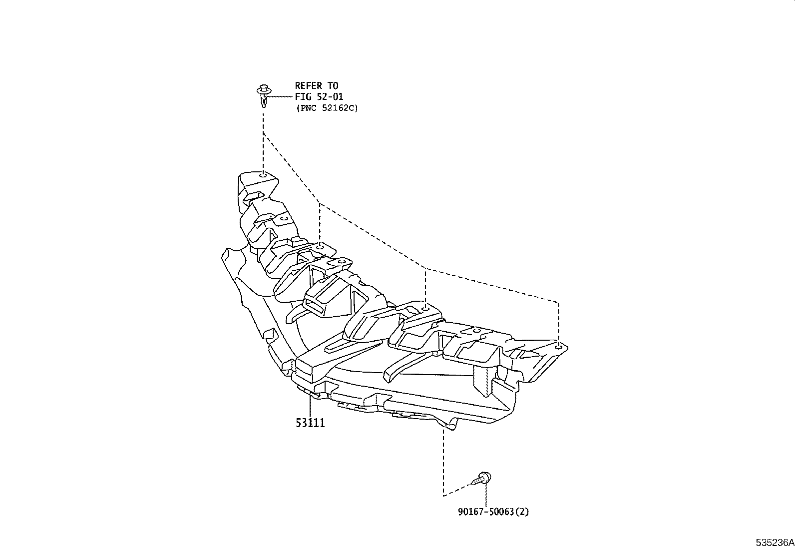 53111-0D820 GRILLE, RADIATOR product image