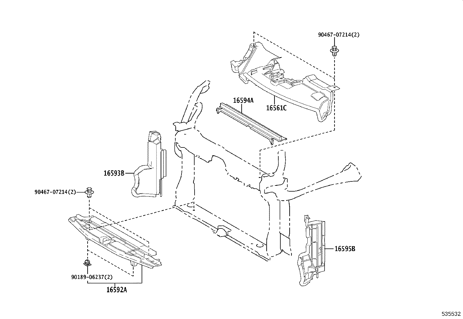 53201-F4900 SUPPORT ASSY, RADIATOR product image