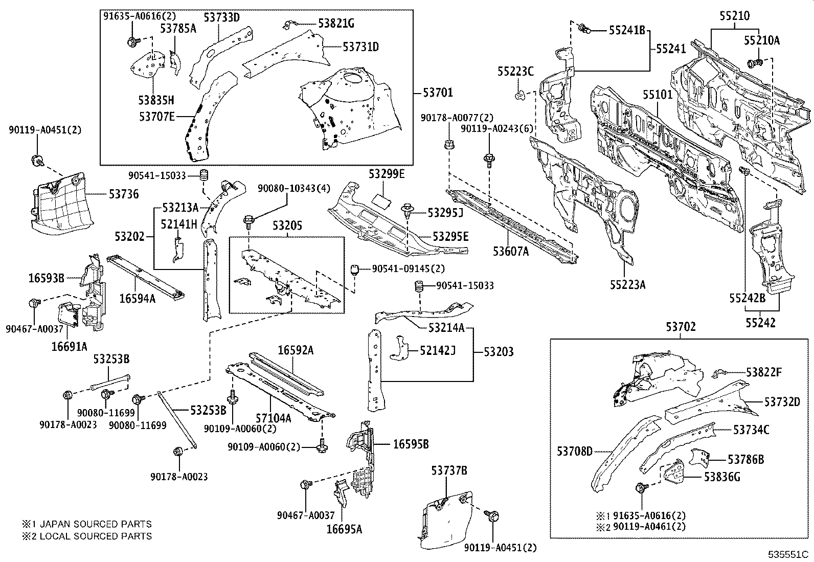 16594-F0010 GUIDE, RADIATOR AIR, NO.2 product image