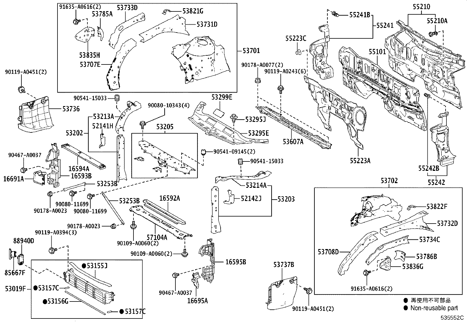 16595-F0110 GUIDE, RADIATOR AIR, NO.1 LH product image