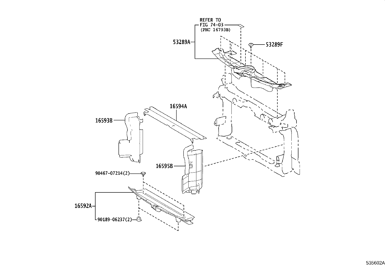 16594-47010 GUIDE, RADIATOR AIR, NO.2 product image