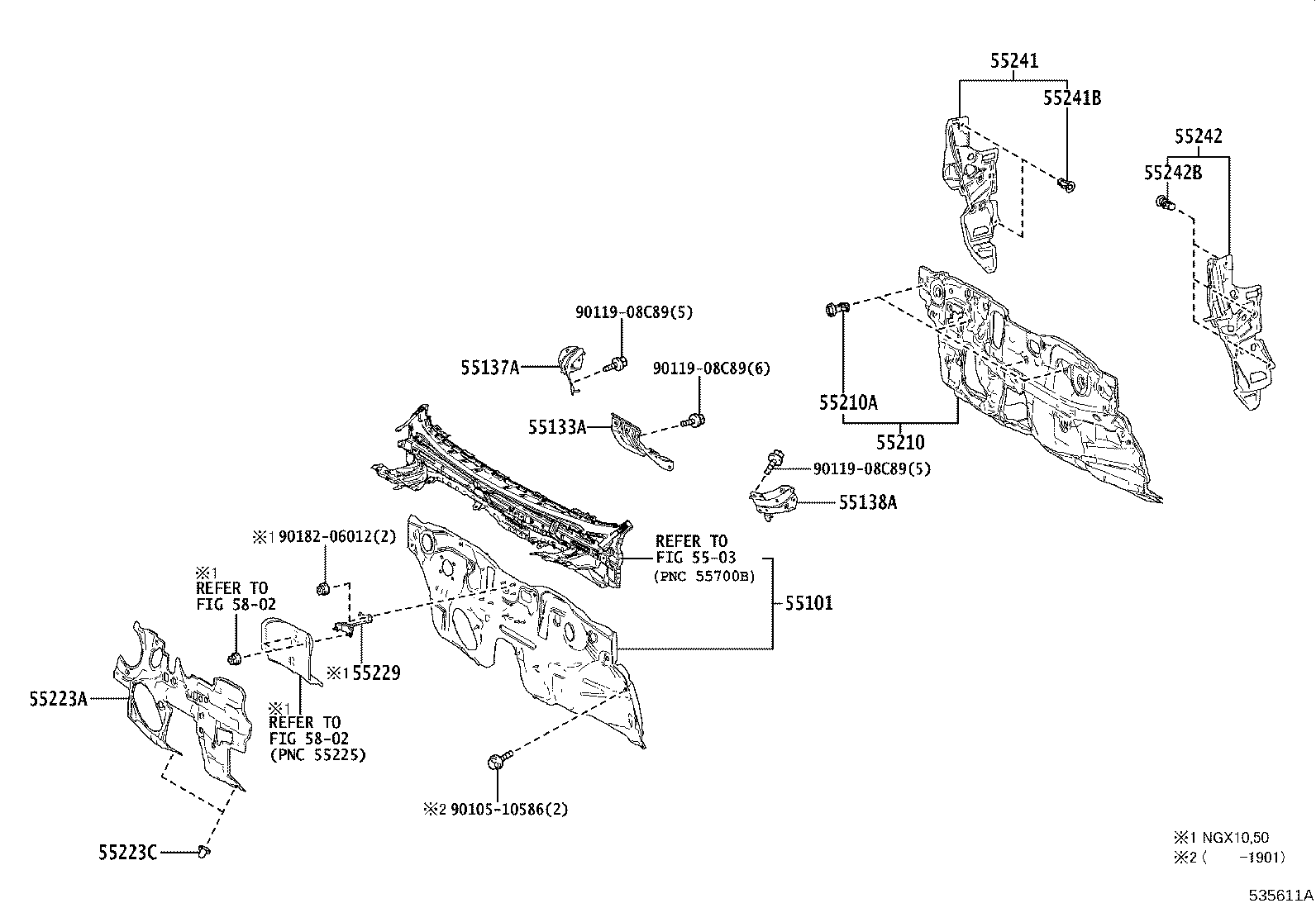 53141-10030 COVER, RADIATOR product image