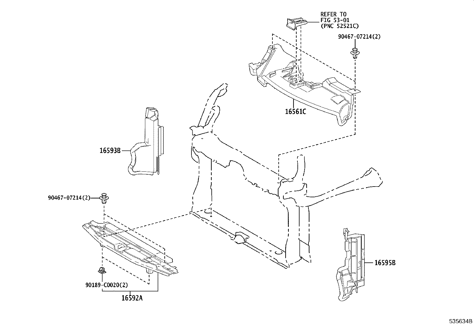 16592-F2020 GUIDE, RADIATOR AIR, NO.3 product image