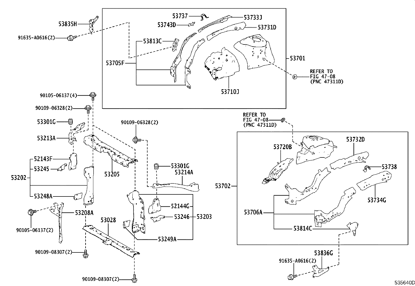 16594-47010 GUIDE, RADIATOR AIR, NO.2 product image