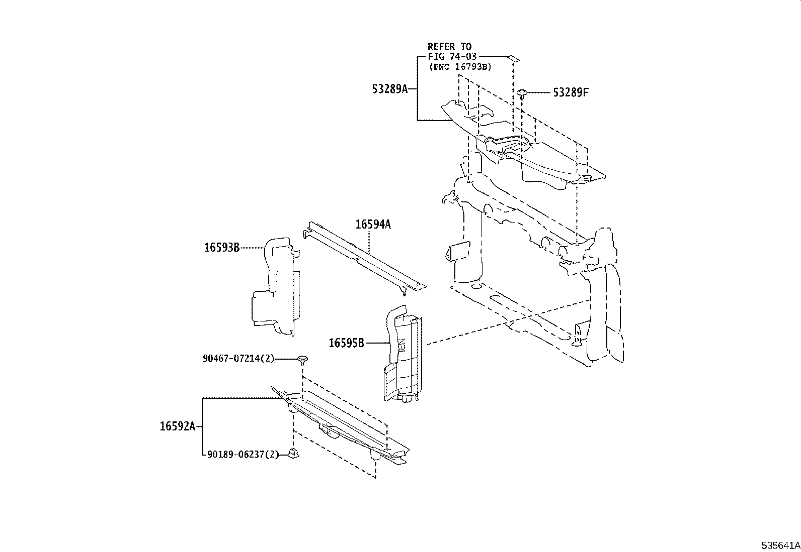 16594-47010 GUIDE, RADIATOR AIR, NO.2 product image