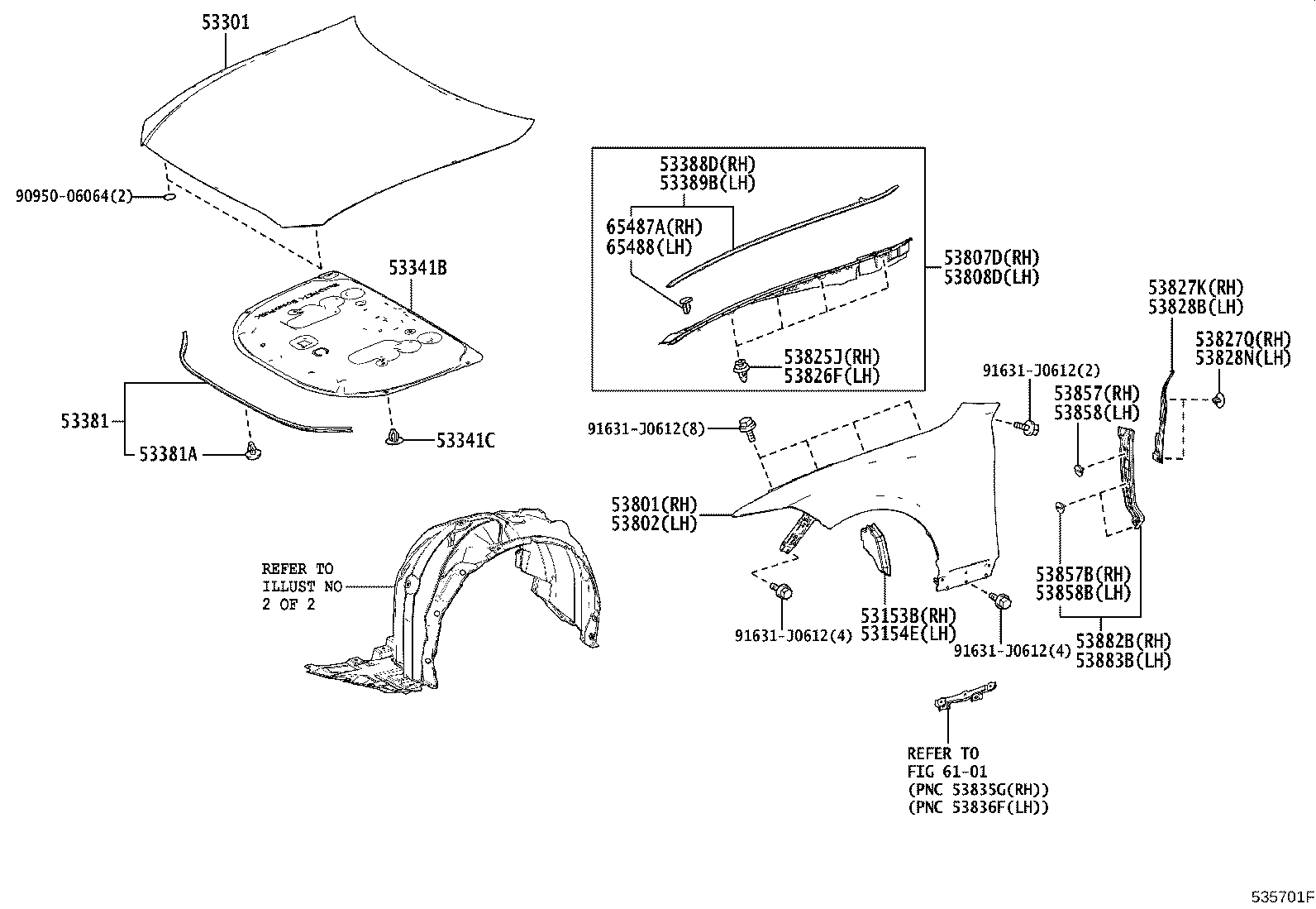 53153-30330 GUIDE, FRONT SIDE AIR product image