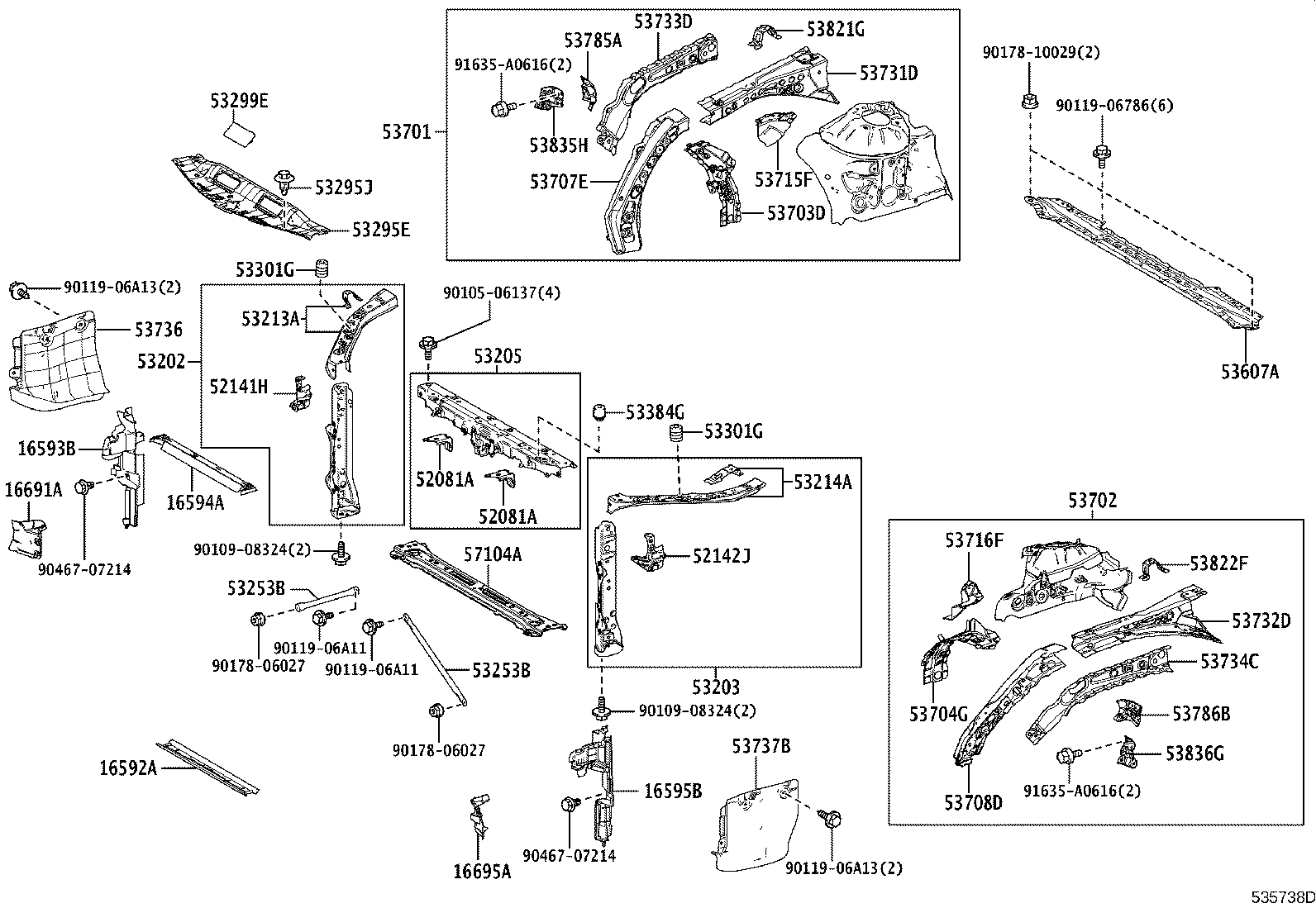 16593-25080 GUIDE, RADIATOR AIR, NO.1 RH product image