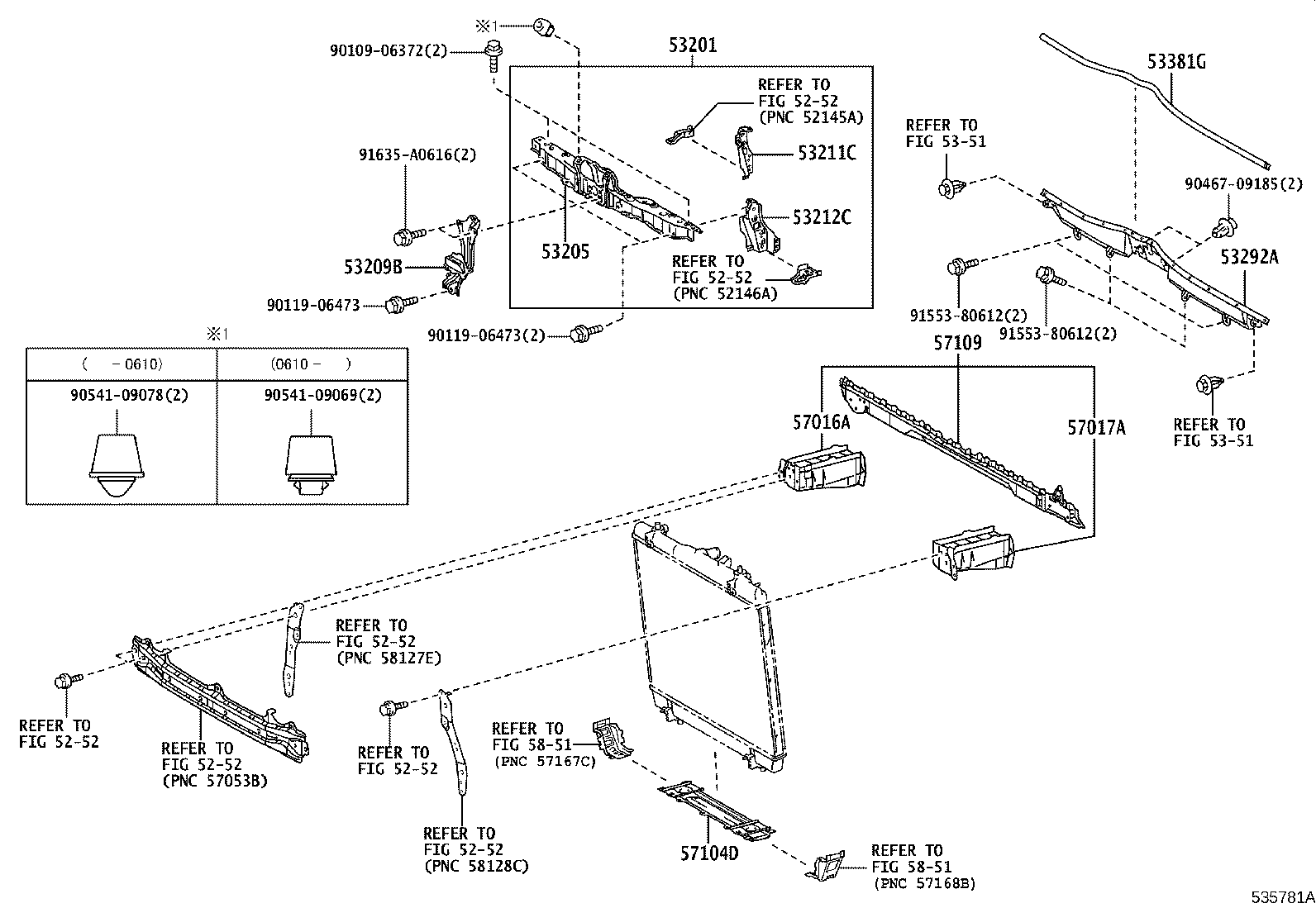 53209-26110 BRACE SUB-ASSY, HOOD LOCK SUPPORT product image