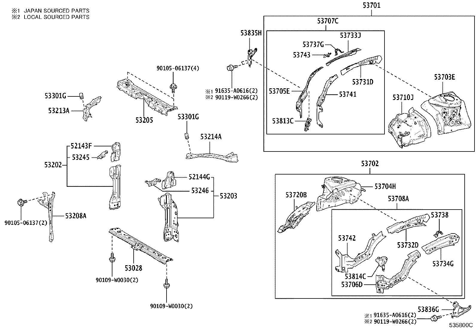 16592-0T110 GUIDE, RADIATOR AIR, NO.3 product image