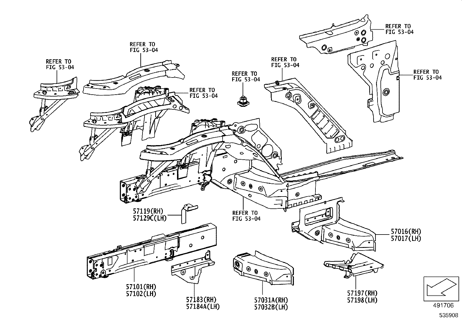 57102-WAA01 MEMBER SUB-ASSY, FRONT SIDE, LH product image