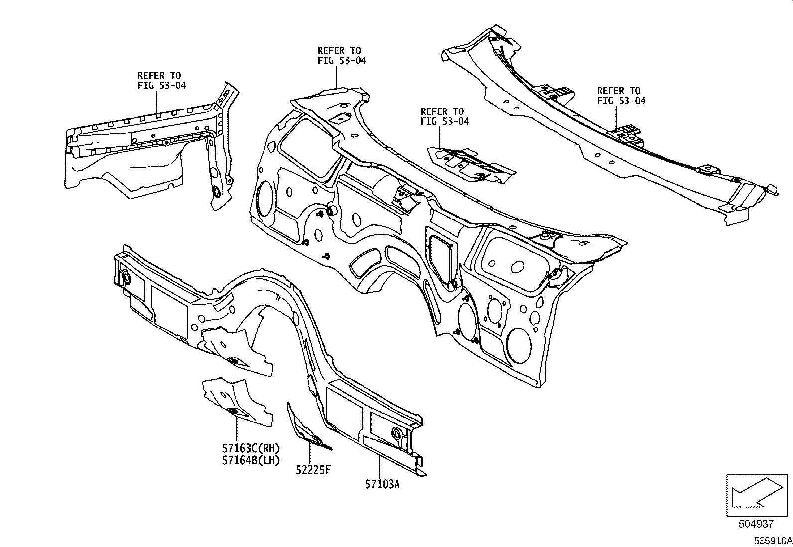 57102-WAA01 MEMBER SUB-ASSY, FRONT SIDE, LH product image