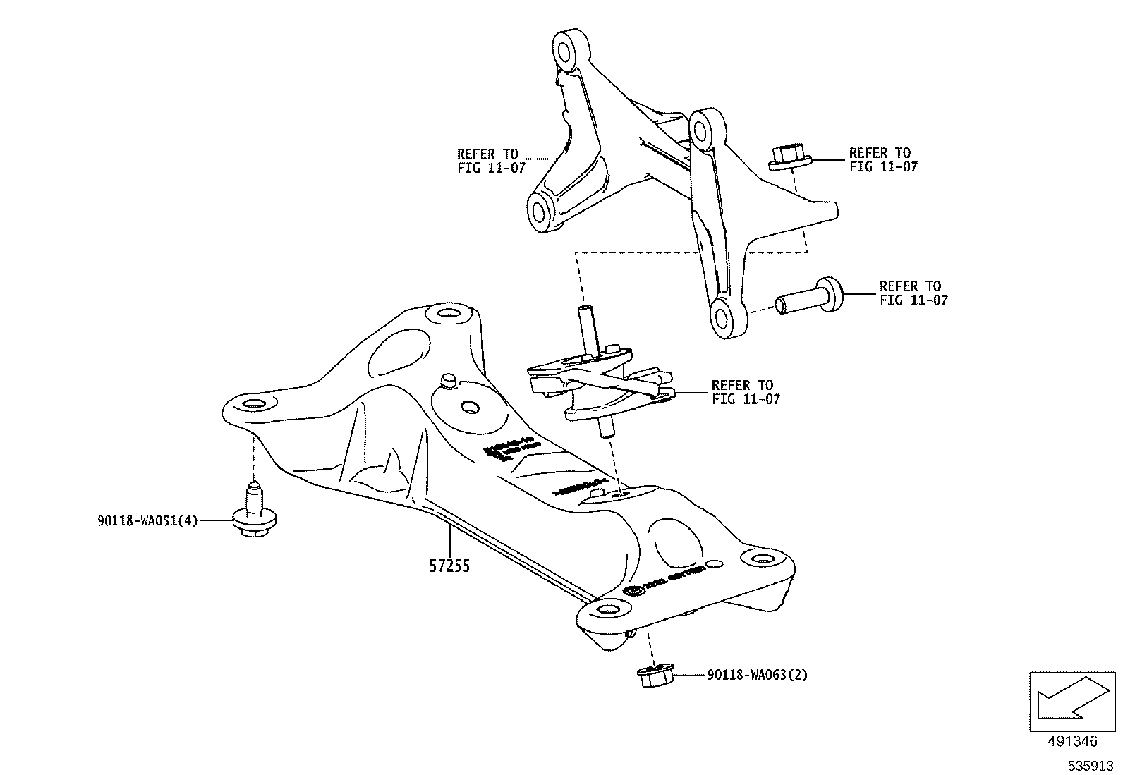 57102-WAA01 MEMBER SUB-ASSY, FRONT SIDE, LH product image