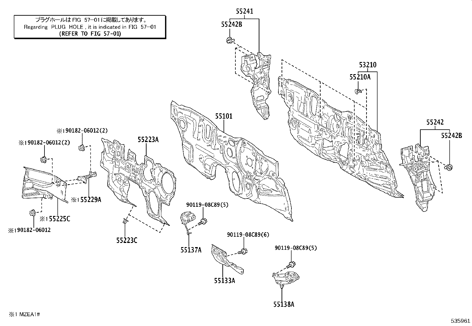16594-0T080 GUIDE, RADIATOR AIR, NO.2 product image