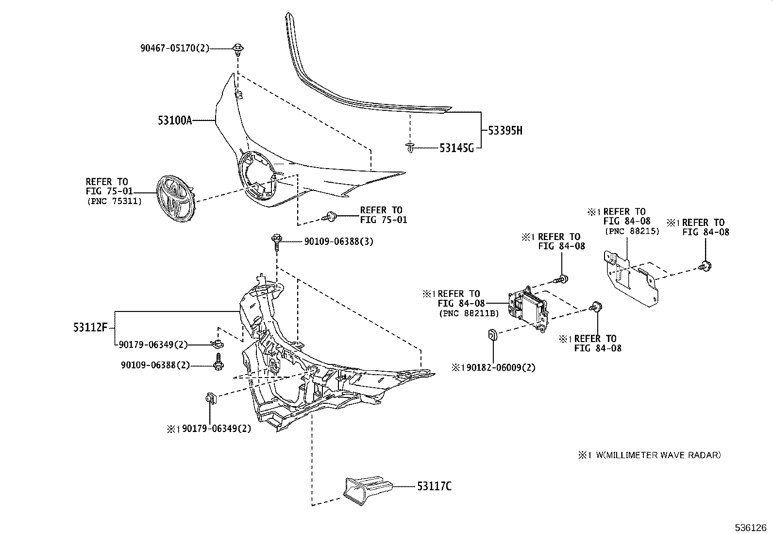 53111-F4901 GRILLE, RADIATOR product image