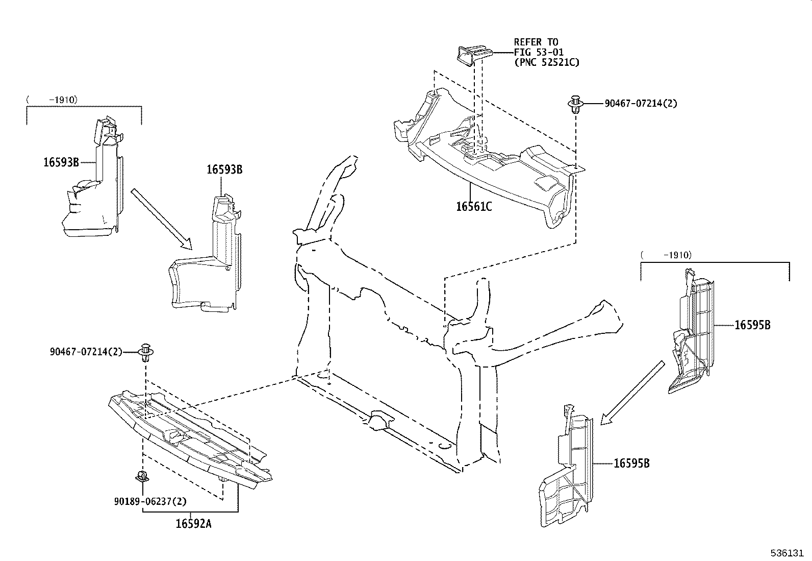 53141-10030 COVER, RADIATOR product image