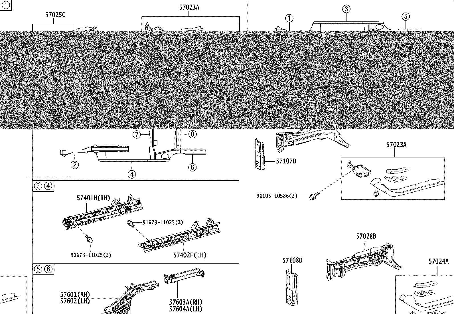 57024-02081 MAMBER SUB-ASSY, REAR SIDE, LH product image