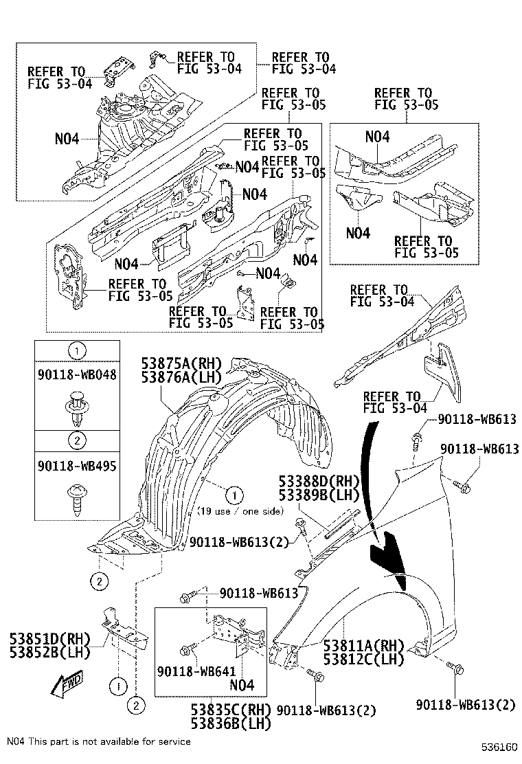 90118-WB008 CLIP(FOR HOOD TO RADIATOR SUPPORT SEAL) product image