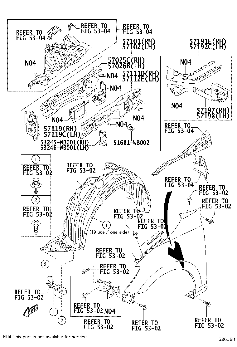 57102-WB002 MEMBER SUB-ASSY, FRONT SIDE, LH product image