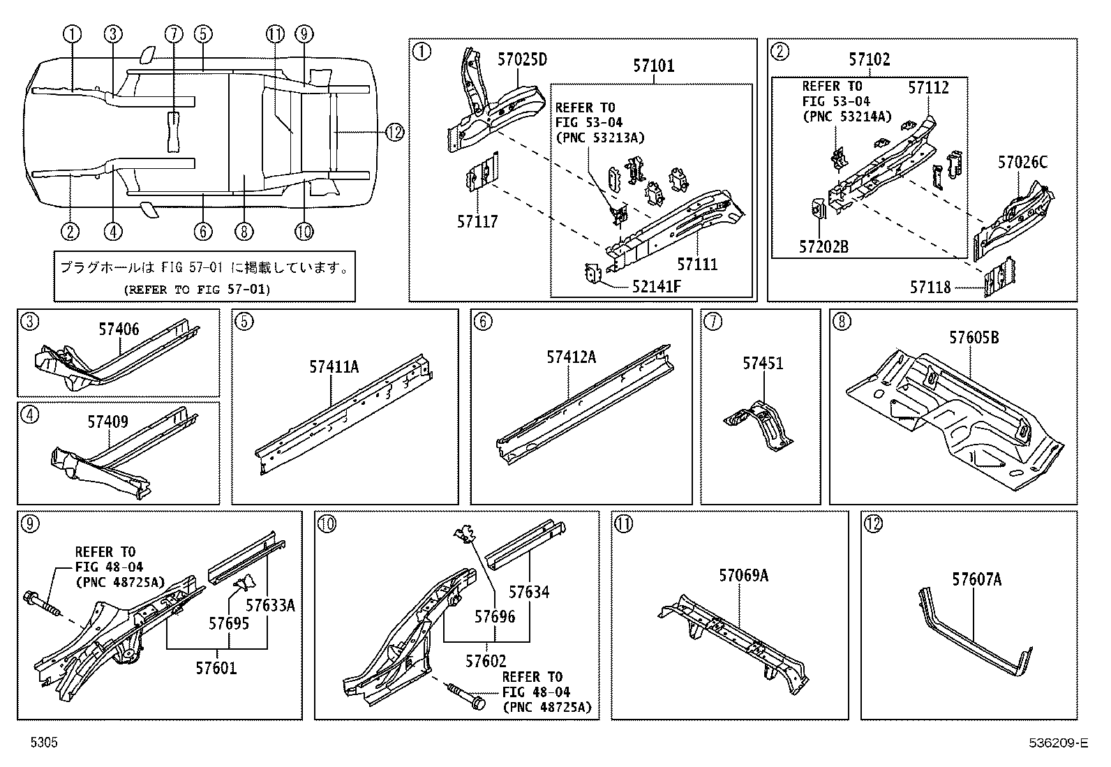 57102-B1070 MEMBER SUB-ASSY, FRONT SIDE, LH product image