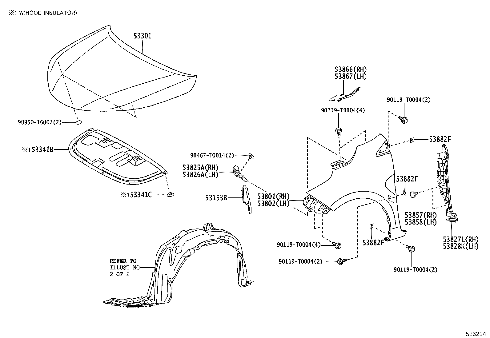 53153-0D100 GUIDE, FRONT SIDE AIR product image