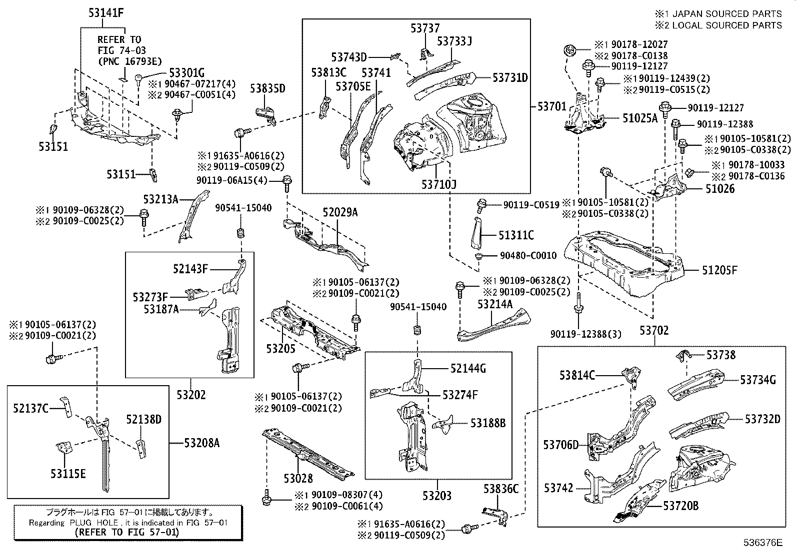 51025-F4020 BRACKET SUB-ASSY, FRAME NO.3 CROSS MEMBER, RH product image